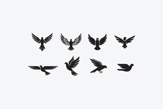 Flying Bird Silhouette Logo Collection