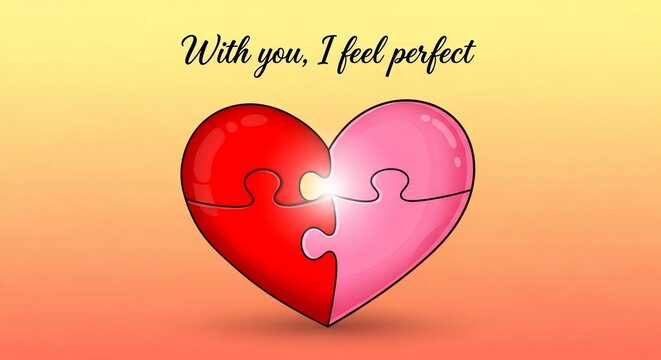 Heart shape puzzle artwork