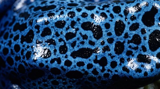 Blue poison dart frog spots