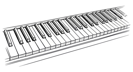 Closeup of piano keyboard keys only. © Rohi