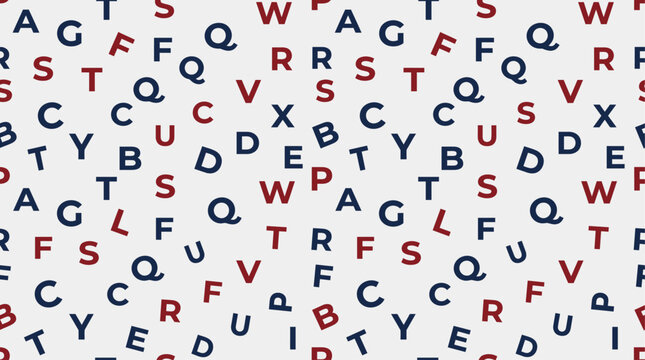 Literature type background with texture from blue and red letters
