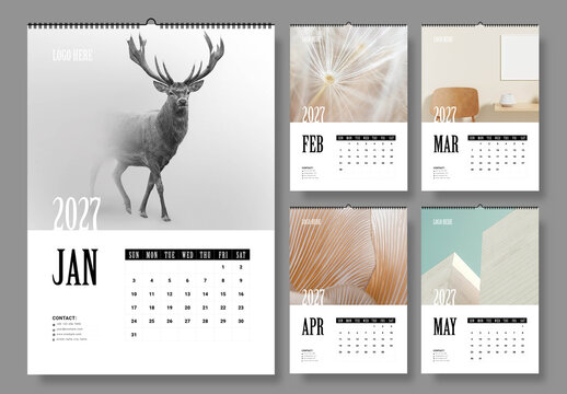 Minimal Calendar Template 2027