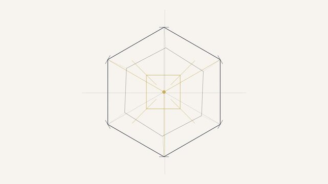 Geometric Structure Animation Line Structure Balanced Shape Geometry