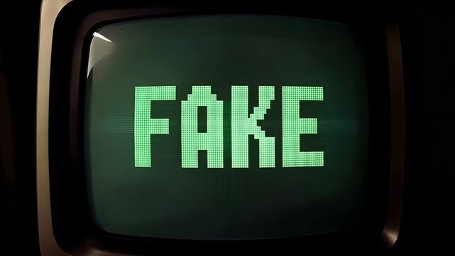 Retro FAKE Text with Phosphor Glow
