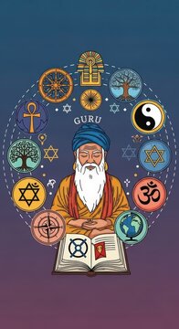 Wisdom spirituality and religious symbols combined.