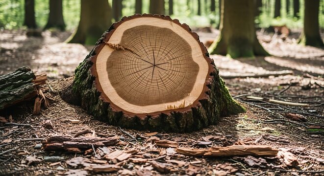 stump in the forest
