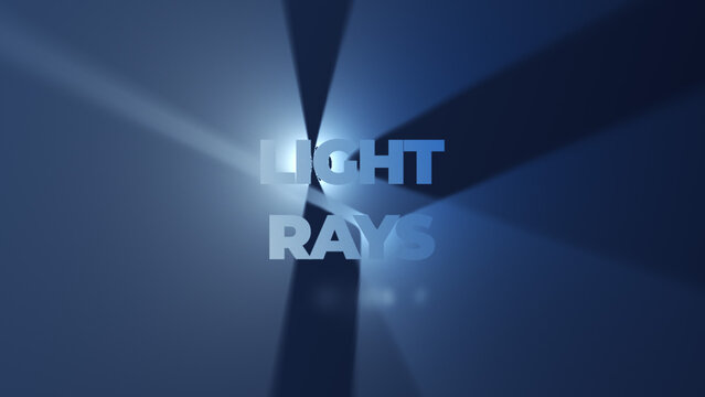 Light Rays Animated Text Title with Cinematic Volumetric Glow