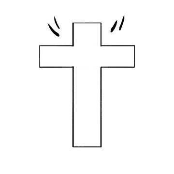 cross on a white background