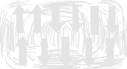 Obraz premium Abstract Arrows Up and Down Motion Background with Scribble Texture