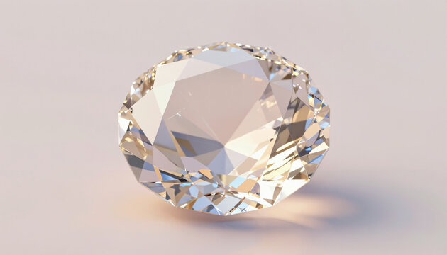 Heller Diamant in warmem Licht