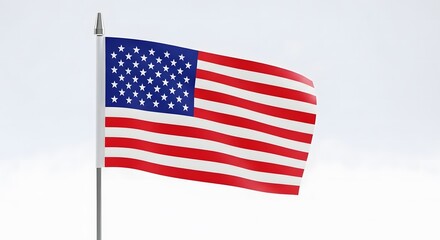 Fototapeta premium Happy flag day vibrant american flag waving patriotic usa celebration