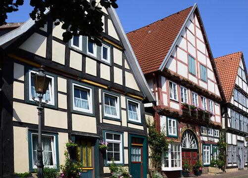 Historical Buildings in the Old Town of Rinteln, Lower Saxony