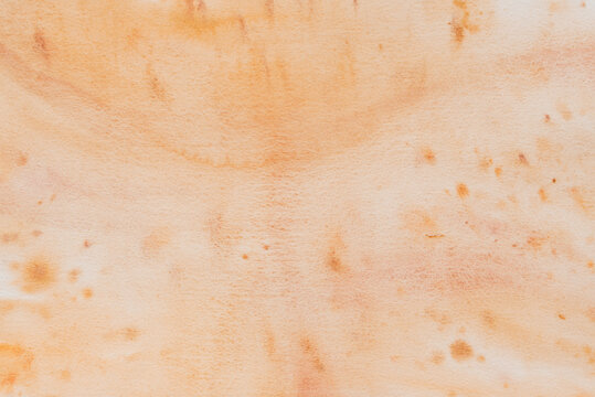 watercolor orange painted on paper background texture