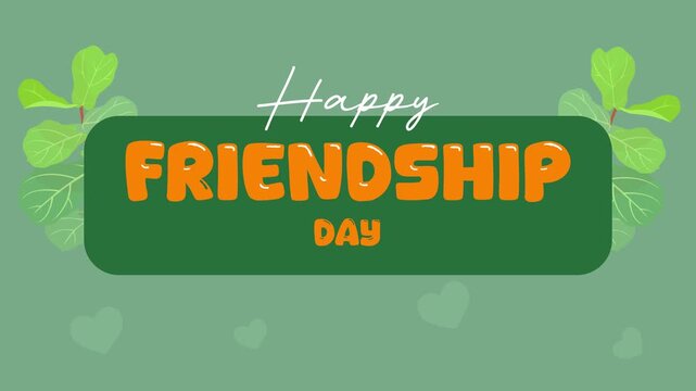 Bold typography celebrating joyful friendship spirit. Friendship day concept. Full length Icon animation illustration. High quality&nbsp;4k&nbsp;footage