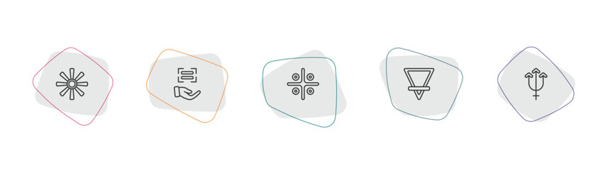 zodiac outline icon set. linear vector for ui, web and mobile. thin line craftiness, encouragement, vinegar icons. © Farahim