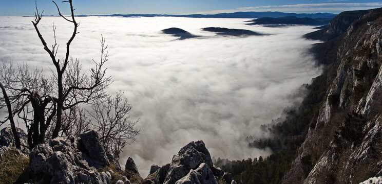 View from Hohe Wand by inversion,Lower Austria,Austria,Europe
