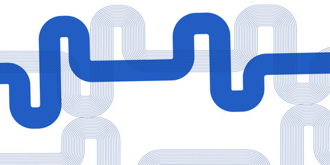 abstract background featuring blue layered retro linear pipe patterns on a white backdrop for technology and futuristic layouts. © yousuf757