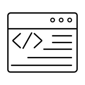 Development icon vector. Programming Illustration sign. Software developer symbol. Program code logo.
