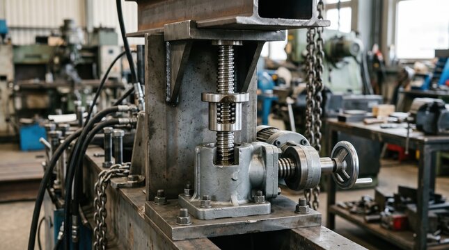 Medium shot of a ball screw jack assembly highlighting the compact design and efficient ball bearing mechanism for heavyduty positioning tasks.