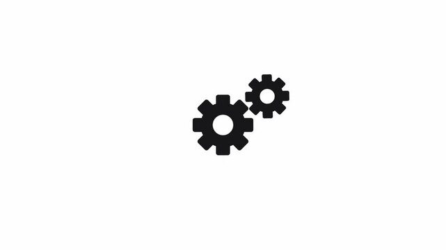 Rotating gears animation showing mechanism and symmetry in motion