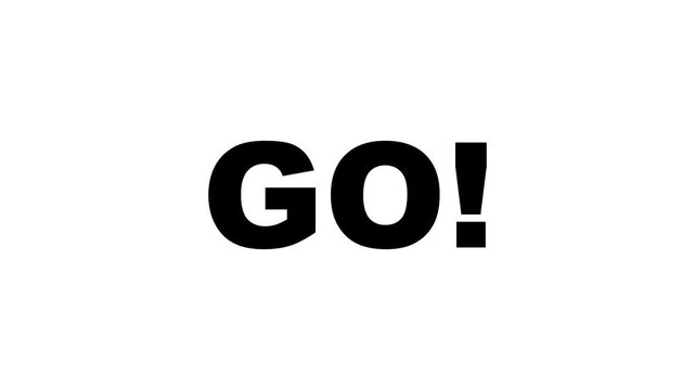 3 2 1 Go Simple Countdown Animation on white background. Ideal for game intros, battle openers, or intense scramble challenges. 4K video