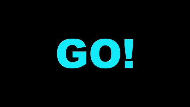 3 2 1 Go Simple Countdown Animation on black background. Ideal for game intros, battle openers, or intense scramble challenges. 4K video