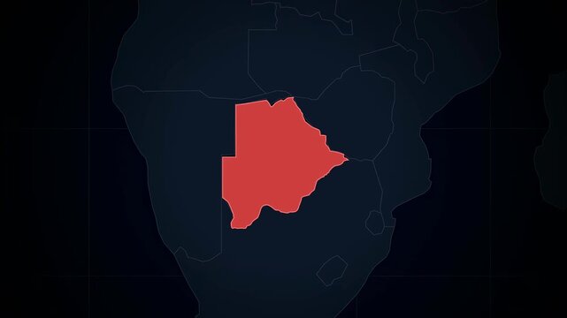 Dynamic zoom on botswana map highlight with global context