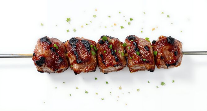 shish kebab on skewers