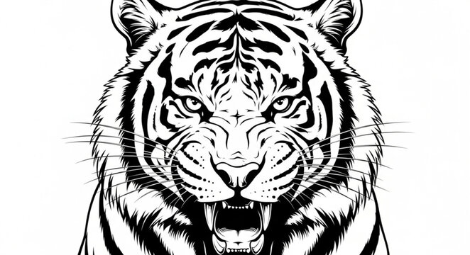 tiger head vector