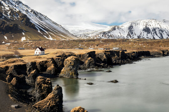 Arnarstapi or Stapi on the southern side of Sn&aelig;fellsnes, Iceland