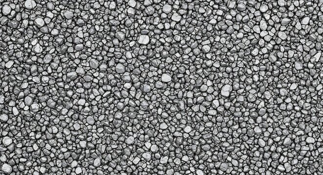 Close up of a dense field of small gray pebbles and rocks.