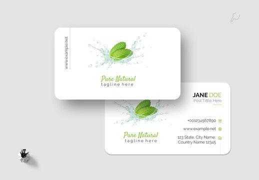 Clean Minimal Eco Green Branding Card Design