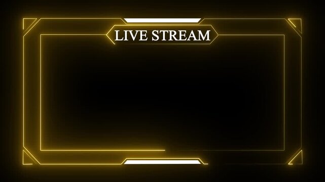 neon live streaming neon text frame animation box frame neon frame live streaming game live Stream overlay animation for live streaming video Titles 4k