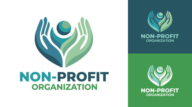 This logo represents a non-profit organization with interlinked hands and a central figure, embodying support and community service ideals.