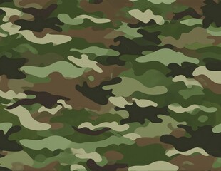 Fototapeta premium a detailed green and brown camouflage pattern with irregular organic shapes blending seamlessly together