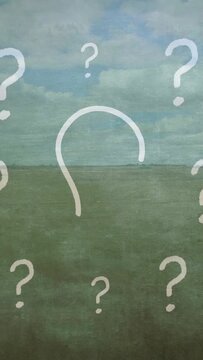 Vertical video: Questions forming sides causing bulb sketching filament yellow filling easing doubt