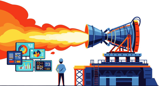 Rocket Engine Test Stand with Data Monitoring.