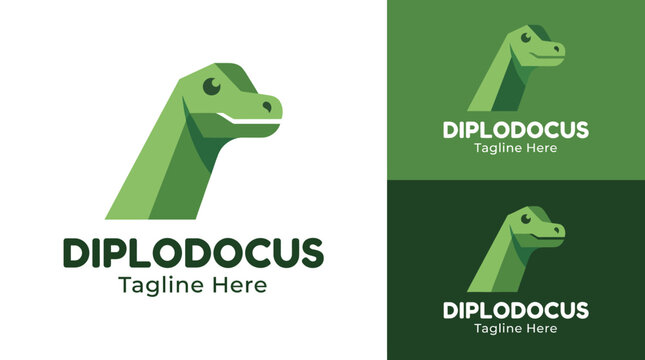 This vibrant logo features a creative, geometric depiction of a Diplodocus dinosaur, emphasizing playfulness and a modern touch appealing to various audiences.