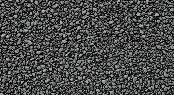 Close up macro shot of dark gray small pebbles texture background.