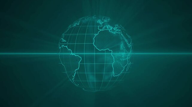 High tech global network. Futuristic earth visualization.