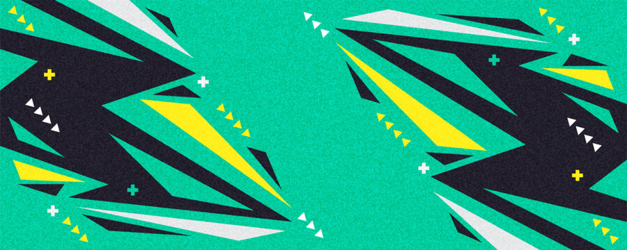 Minimal Futuristic Abstract Background with Bold Geometric Shapes and Textured Effect. Template for Sport or Event Banner and Poster Design