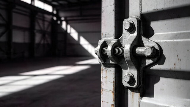 Shipping container steel hinge