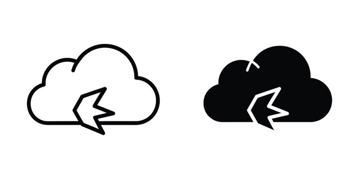 Minimal cloud sync icons with refresh arrow