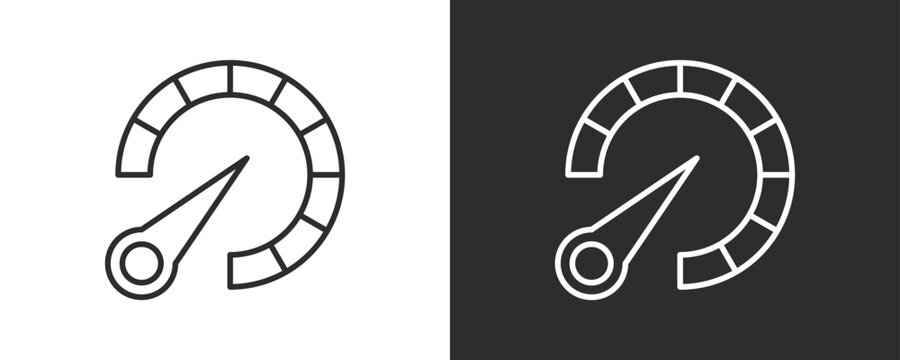 Performance Icon Set Vector Collection Isolated In Black And White