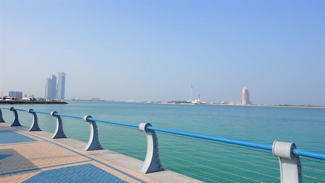 Rixos Marina Abu Dhabi Hotel Across the Bay, Luxury Waterfront Landmark in Abu Dhabi, United Arab Emirates