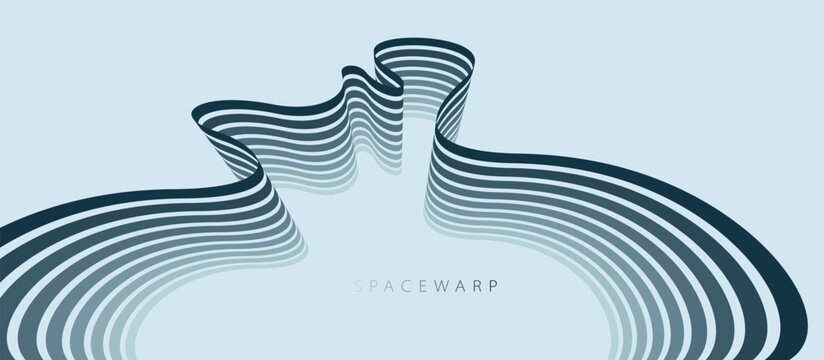 3D lines in perspective vector abstract background, curvy lines with gradient color wallpaper, mist ambient style, minimal graphic design.