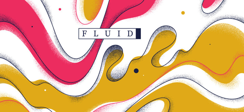 Lava in dynamic motion vector abstract background, expressive illustration of curvy fluid like lines and textures wallpaper art, joyful and happy creative graphics.