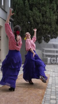 Flamenco dance. Passionate flamenco performance on stage