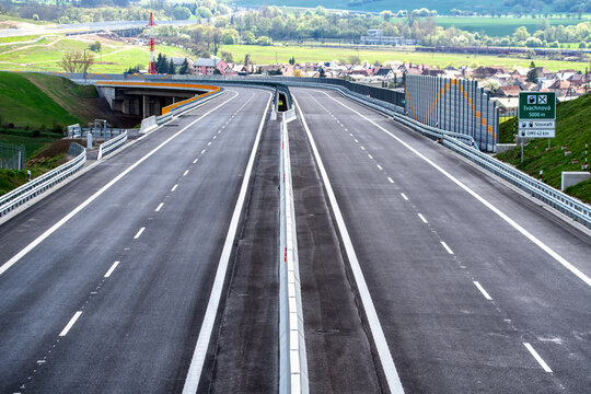 New D1 motorway near Ivachnova exit before opening to traffic in northern Slovakia