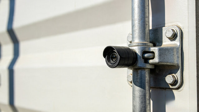 Shipping container locking bar cam